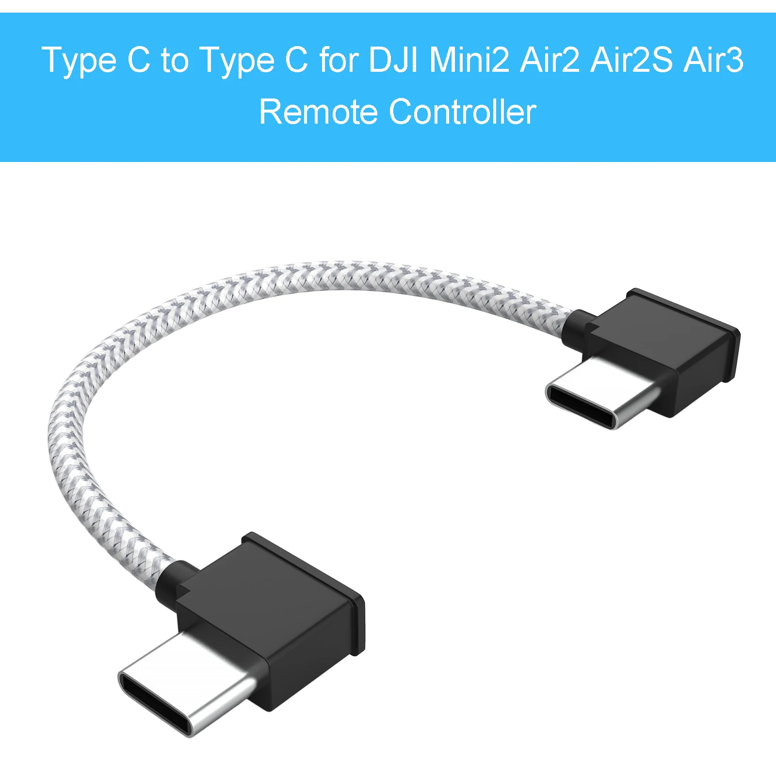 Remote Controller Nylon Braided Cable Type-C Adapter Wire Mobile Phone Data Line for DJI Mavic3/AIR 2/AIR 2S/MINI2