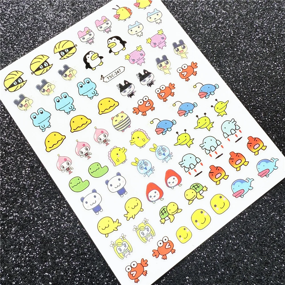 TSC-Serie TSC-247 Niedliche und entzückende Haustiere 3D-Nagelkunst Nagelaufkleber-Dekorationswerkzeug Schieberegler für Nagelaufkleber