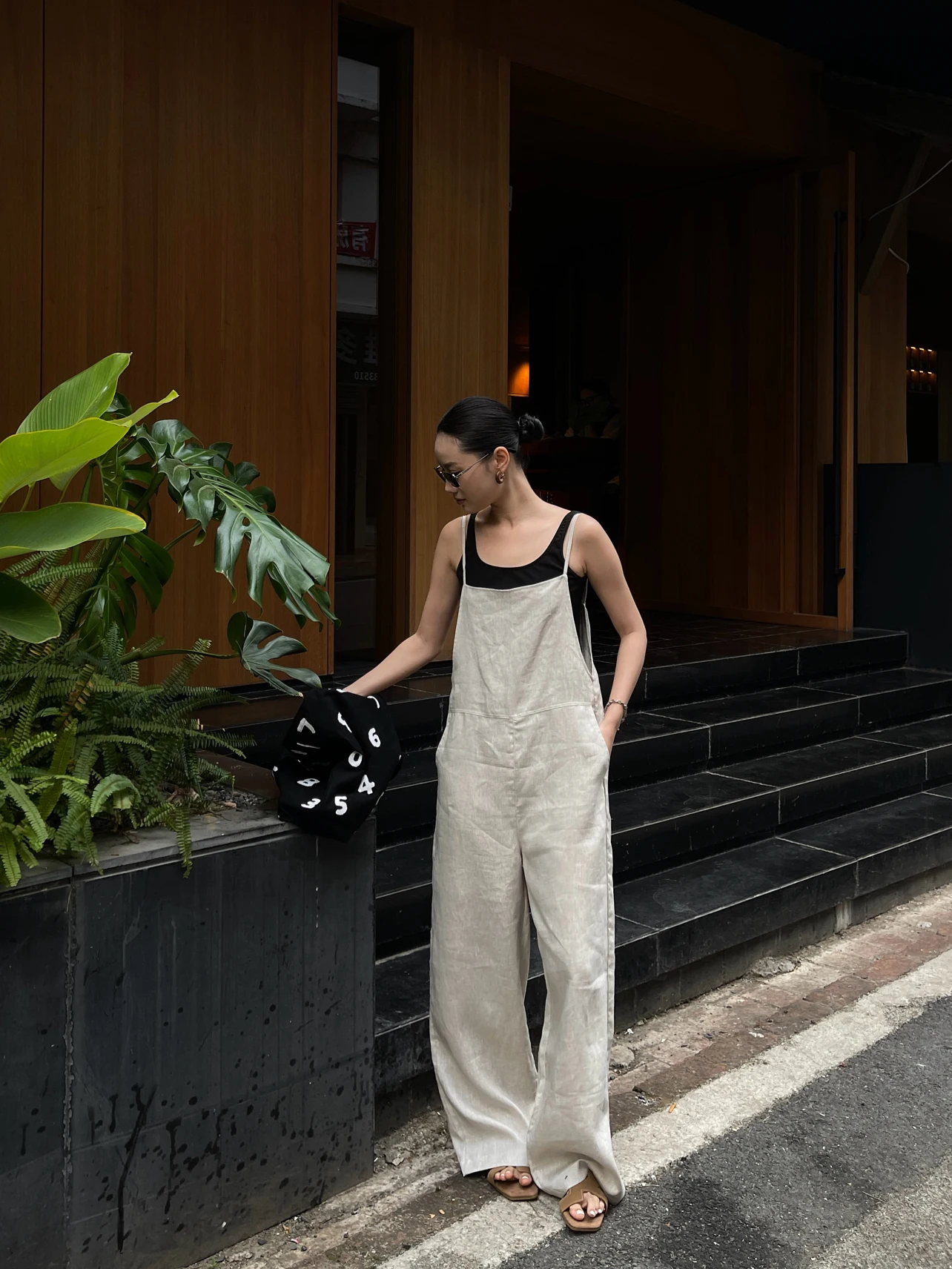 

Повседневные свободные женские комбинезоны из натурального льна, широкие летние брюки с высокой талией, прямые, простого дизайна, удобные для повседневной носки