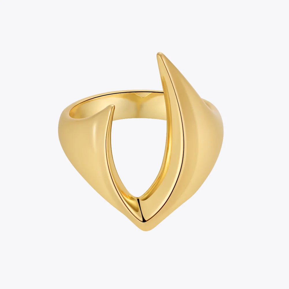 ENFASHION New In Rings For Women Bague Femme Blade Ring 2022 Goth 18K Gold Plated Punk Fashion Jewelry Graduation Party R224171