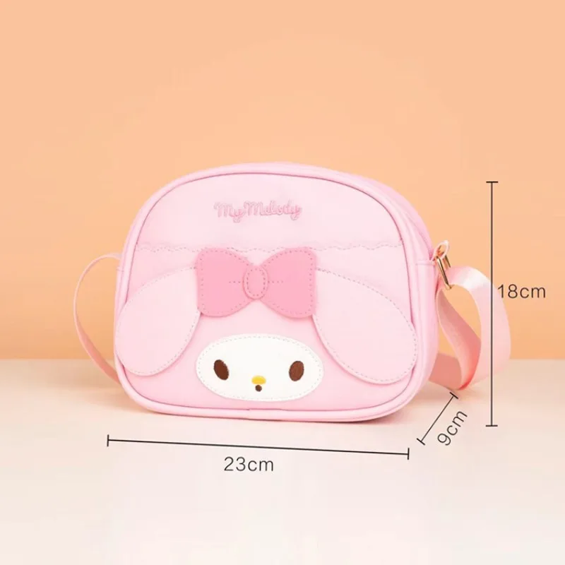 Sanrio-Bolso de hombro de Anime Kawaii Kuromi My Melody para niña, bandolera de gran capacidad, almacenamiento para teléfono móvil