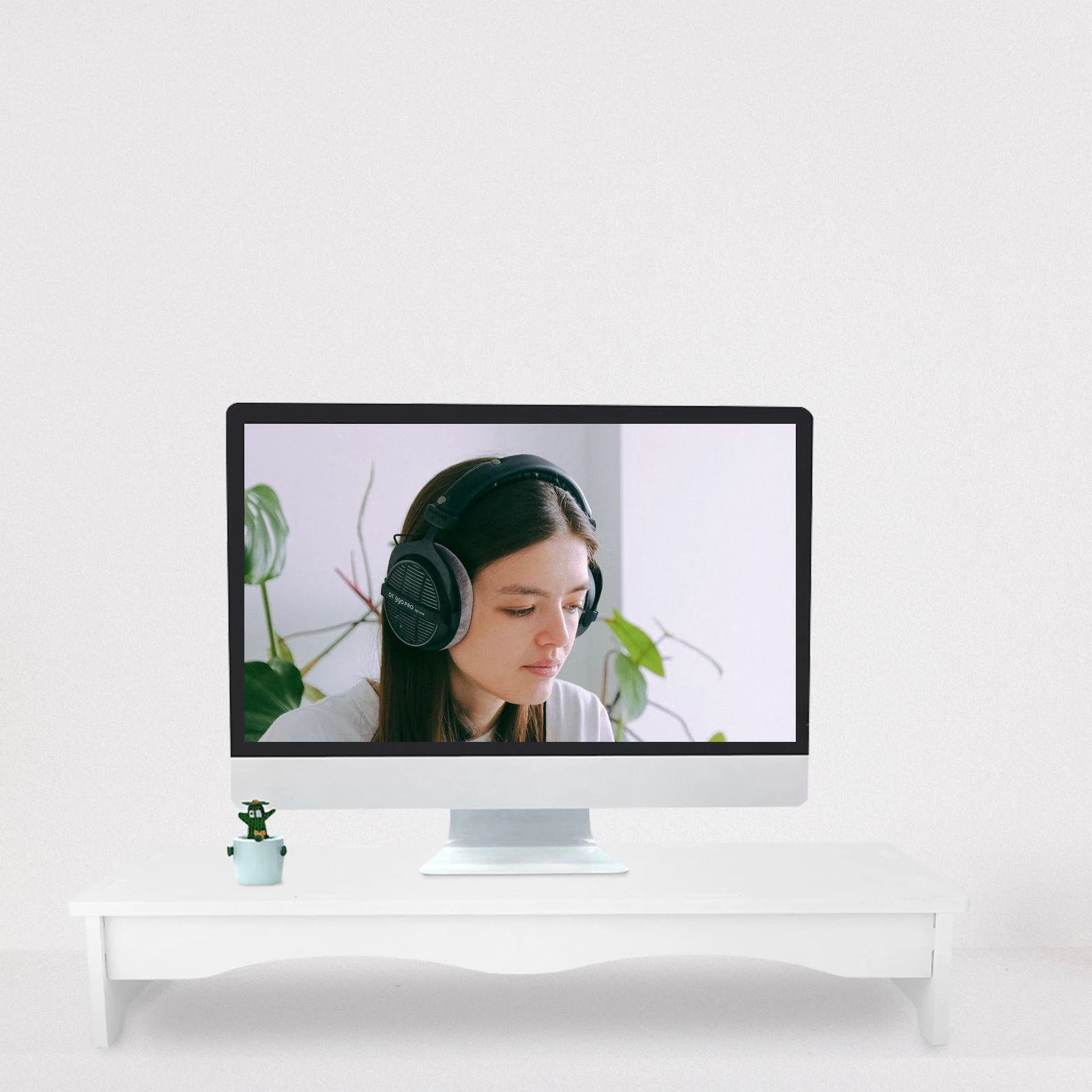 

1PC Simple Computer Monitor Heightened Rack Desktop Base Bracket Keyboard Holder Durable Design