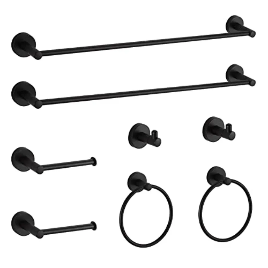 

Bathroom Hardware Set Black Bathroom Accessory Set Towel Bar