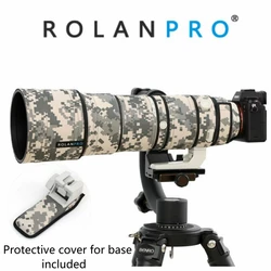 ROLANPRO Nylon Waterproof Lens Camouflage Rain Cover for Sony FE 200-600mm F5.6-6.3 G OSS Lens Protective Case Guns Clothing