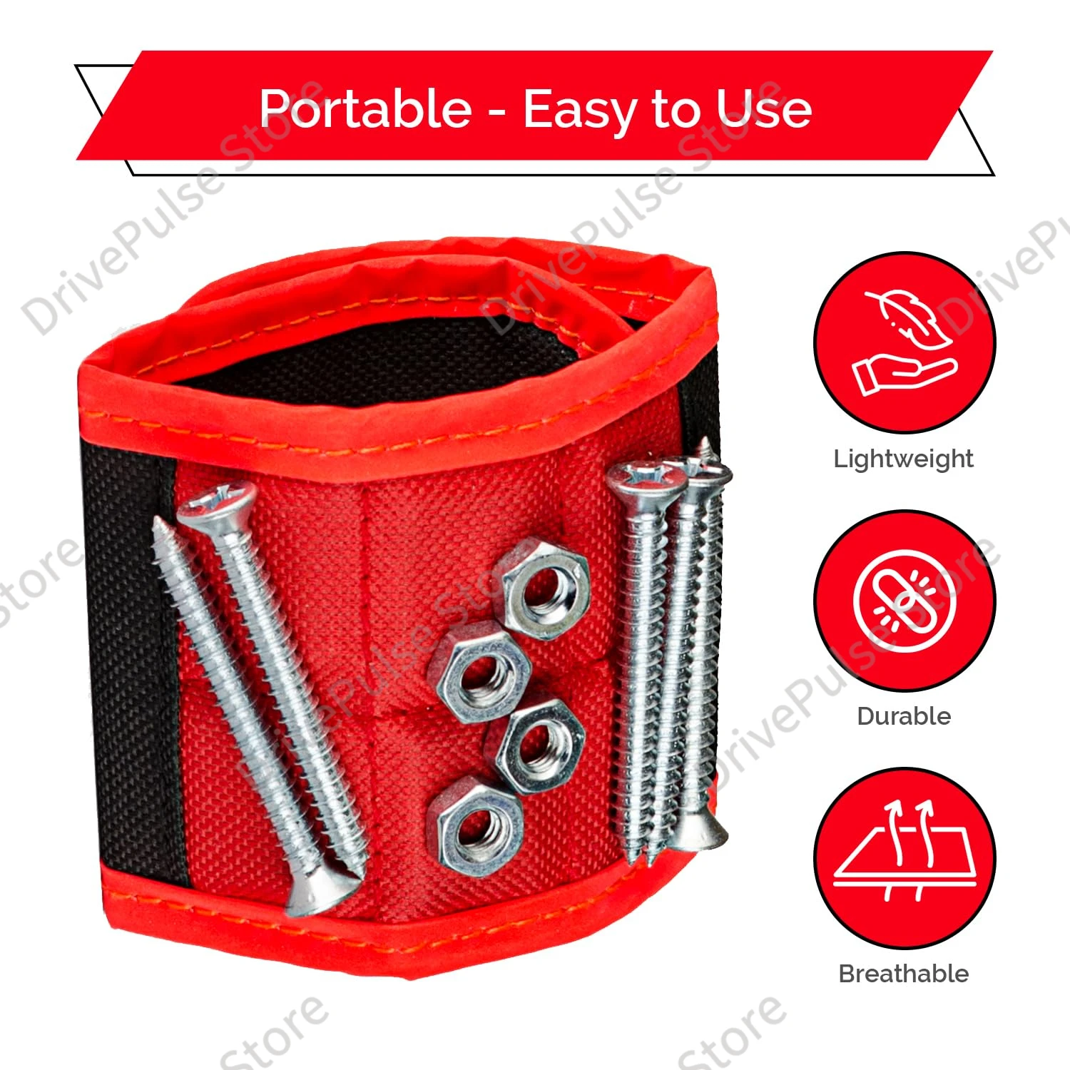 Professional Magnetic Wristband - Heavy Duty Workshop Tool， Unique Wrist Support Design Cool Handy Gadget Gifts