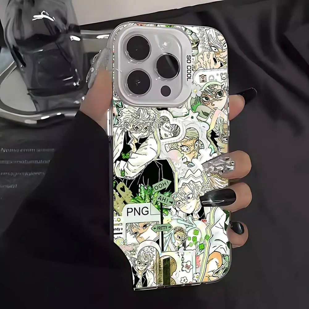 حافظة هاتف S-Shinazugawa Sanemi حافظة هاتف أرضية رائعة لهاتف آيفون 16 12 13 14 15 11 ماكس برو بلس ليزر IMD لون شل #2