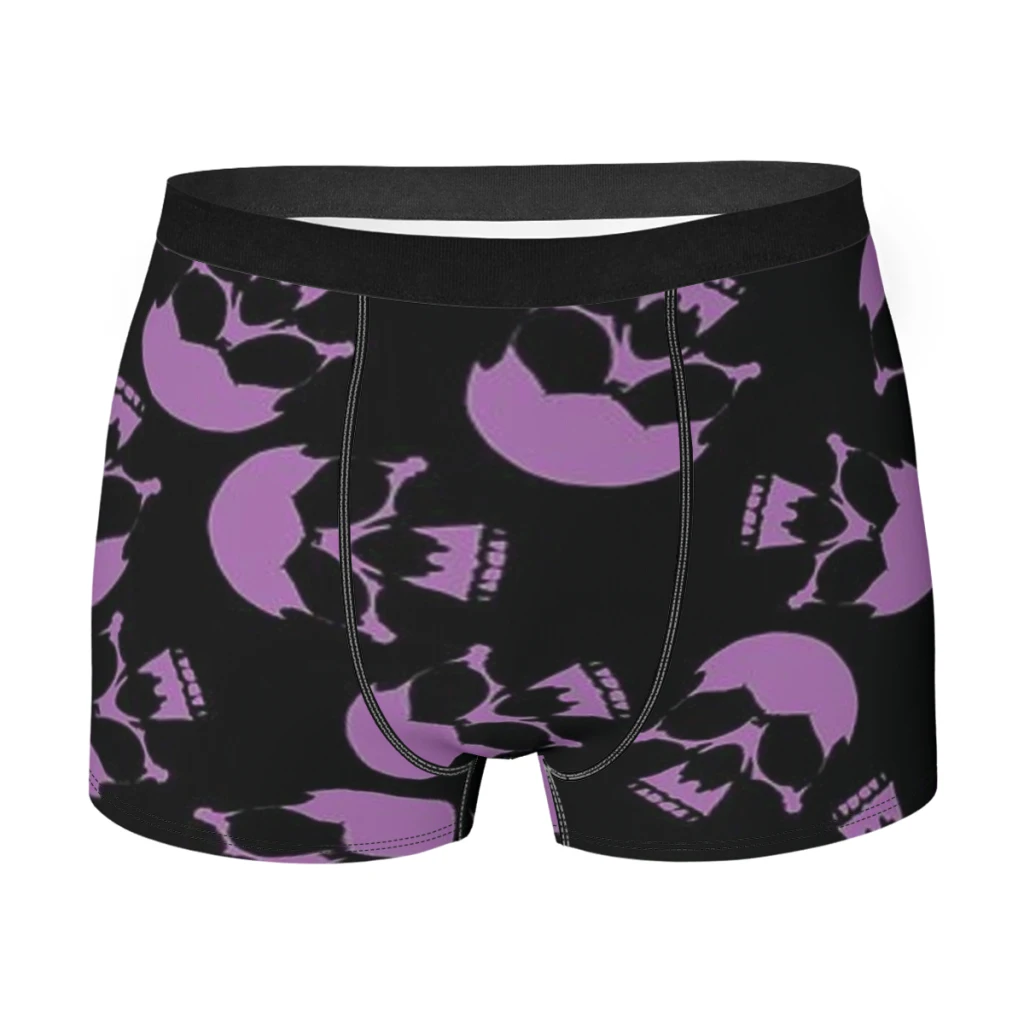 

Black And Purple Skull Pattern Milk Silk Man Underwear Boxer Men Underpants Men's Panties Boxers Shorts