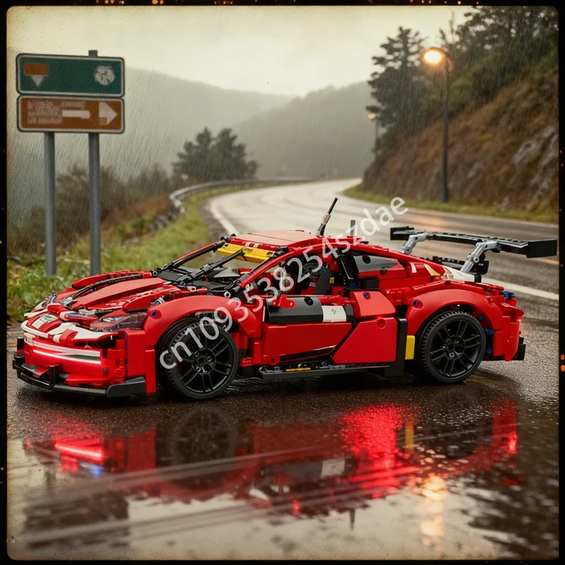 

1604 шт. MOC альтернативный Porscheed RSR техническая модель строительные блоки строительные игрушки сборка Рождественский подарок DIY идея образование