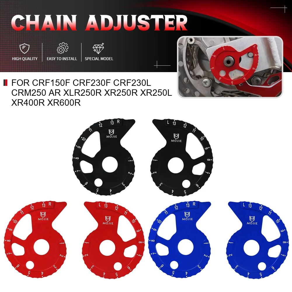 For HONDA CRF150F CRF230F CRF230L CRM250 AR XLR250R XR250R XR250L XR400R XR600R Motorcycle Chain Adjuster Parts Regulator