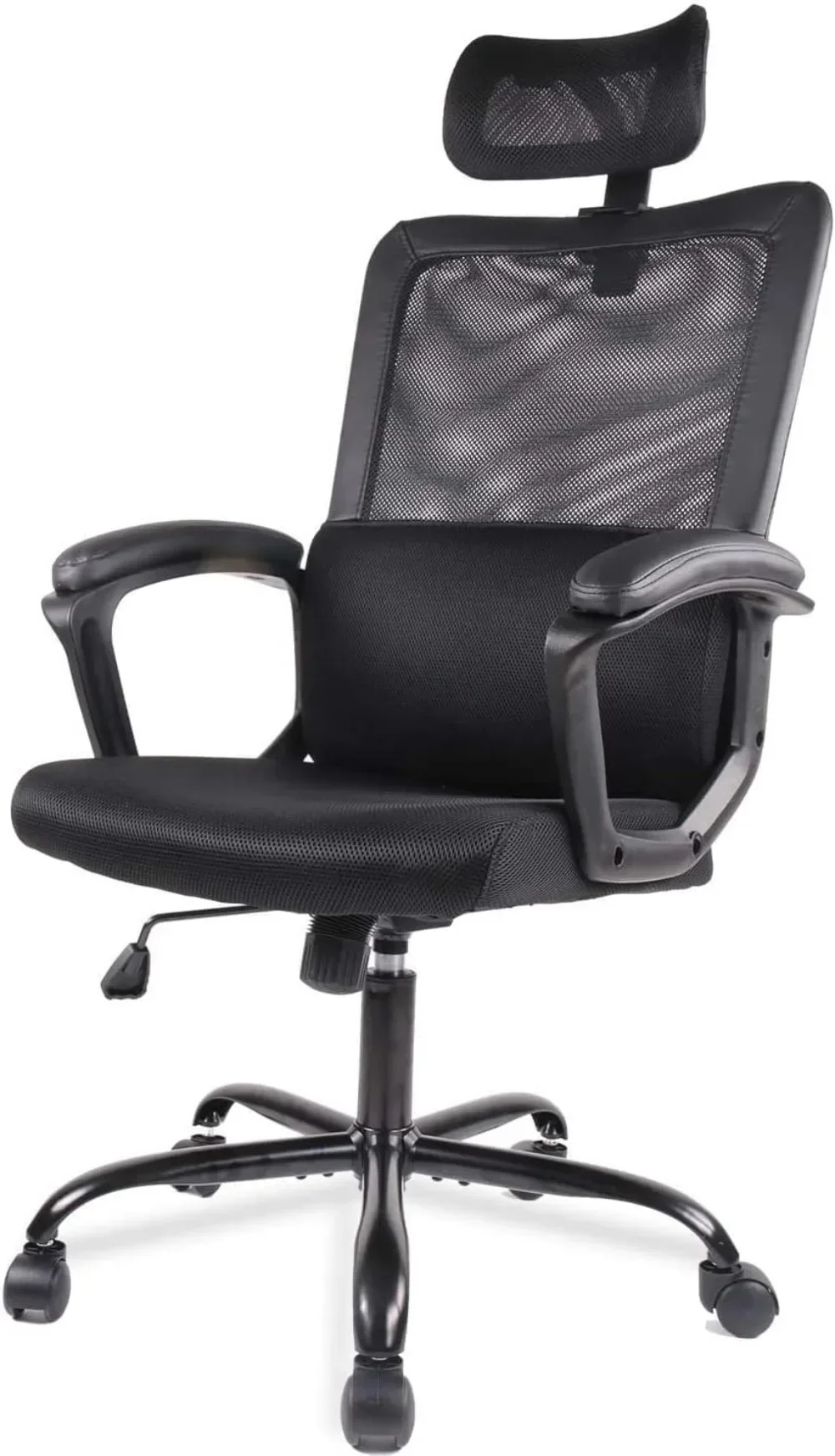 

Office Desk Computer Chair, Ergonomic High Back Comfy Swivel Gaming Home Mesh Chairs with Wheels, Lumbar Support