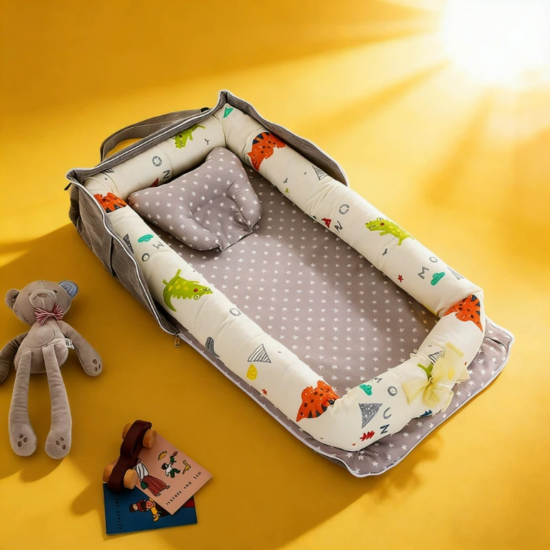 

2026 New Lightweight Portable Baby Travel Bed Backpack Crib with Comfortable Mattress for Newborns