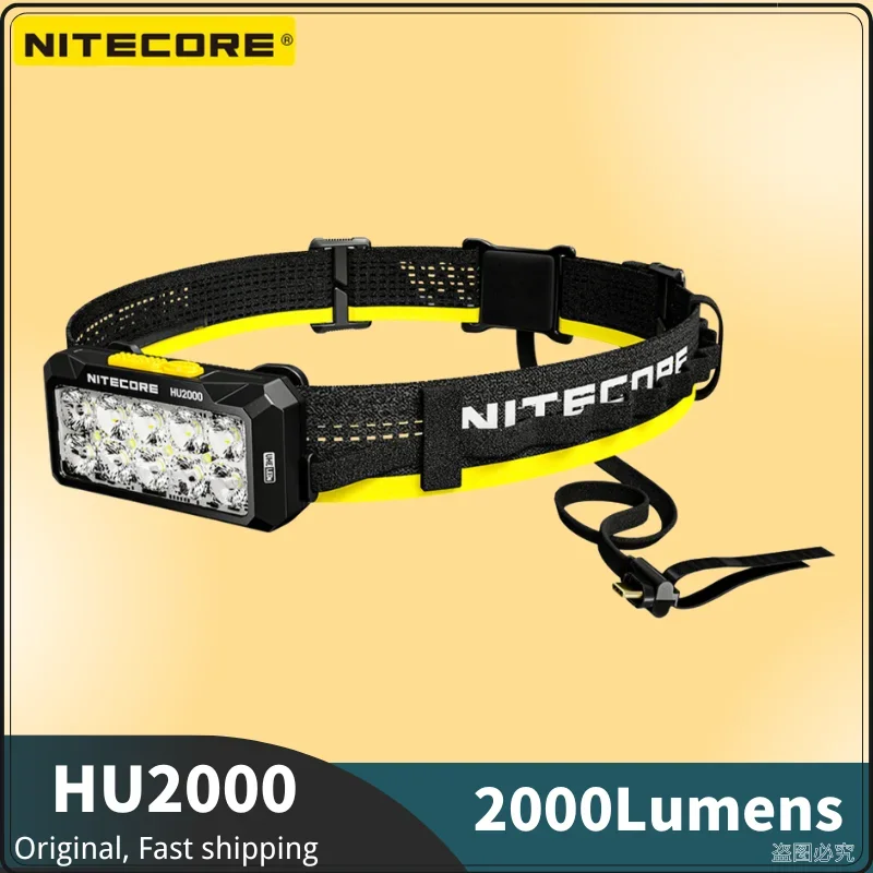 

Выходной раздельный налобный фонарь NITECORE HU2000 с USB-C, аккумуляторный фонарь, 10000 люмен, максимальное расстояние луча 2000 м