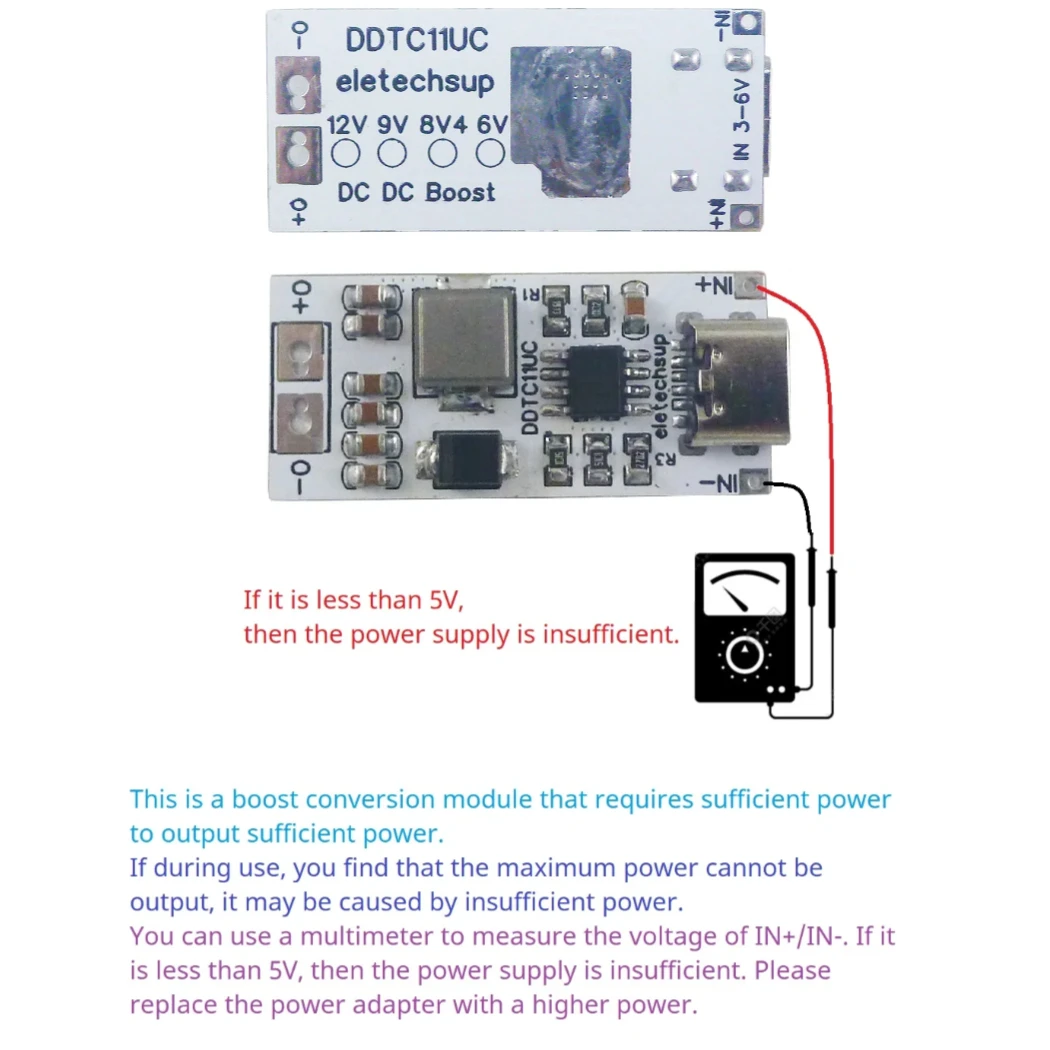 DC-DC Boost Converter Power Supply for QC PD High Power Mobile Phone Charger 3.5A USB C TYPE-C to DC 6V 8.4V 9V 12V Step-Up