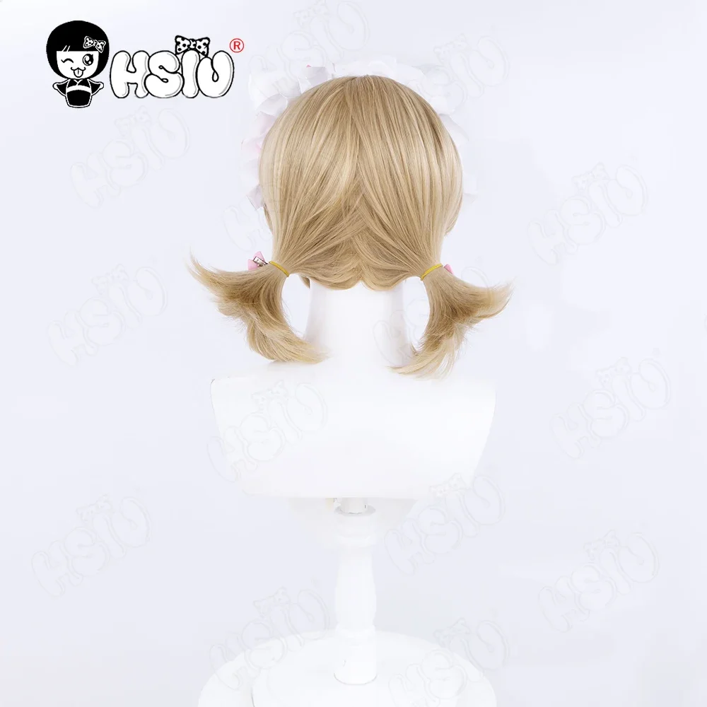 باروكة Lisa تأثيري ، هوية اللعبة V ، كتان قصير HSIU ، شعر مستعار ذهبي ، شعر مستعار اصطناعي ، قبعة ، Emma Beard Woods ، 35 #5