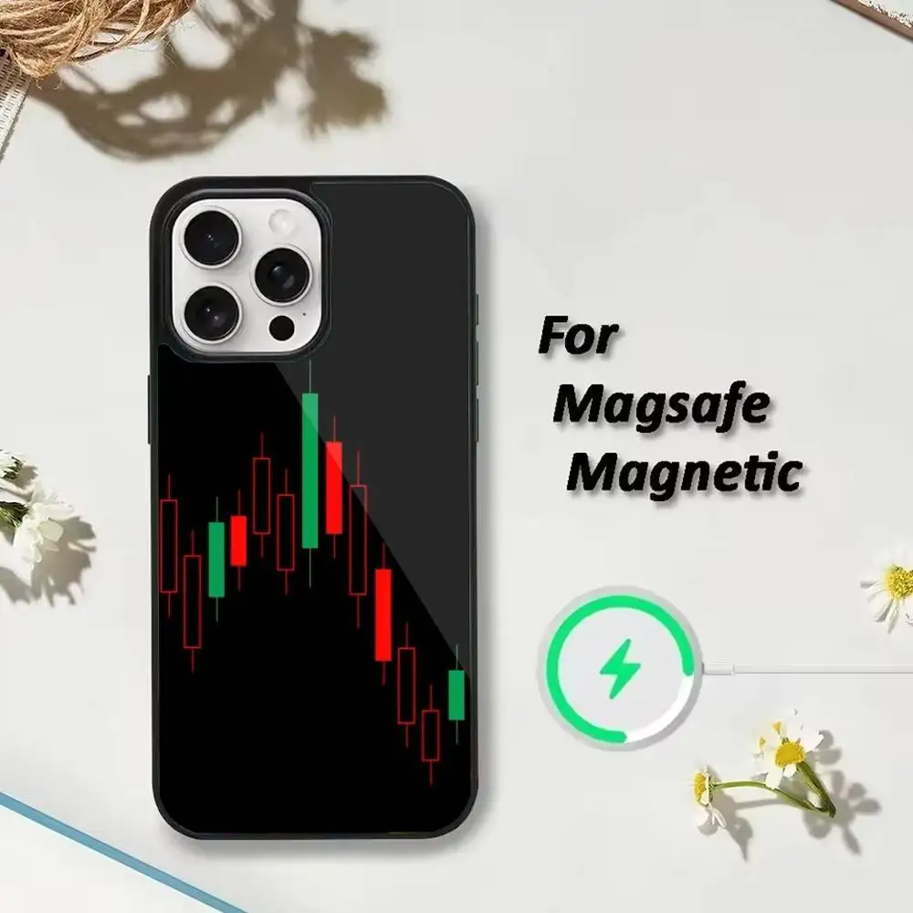 Funda de teléfono Day Trading Day Trader para iPhone 17,16,15,14,13,12,Plus,Pro,Max para carga inalámbrica magnética Magsafe
