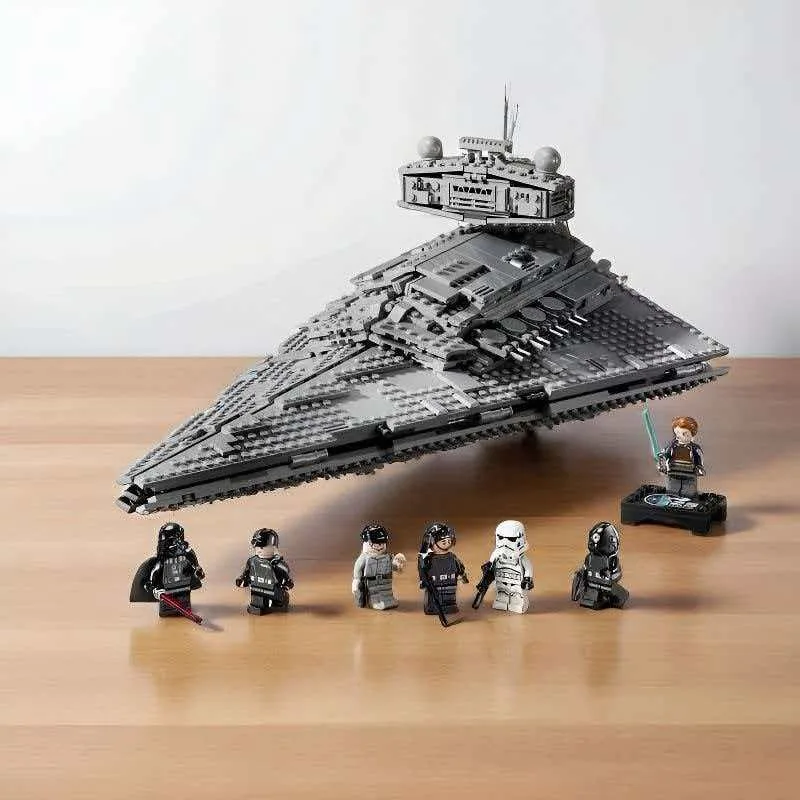 Disney 75394 Imperial Star Destroyer 25th Anniv Building Blocks, modèle de vaisseau spatial exquis, cadeau pour garçons, compatible avec les briques LEGO