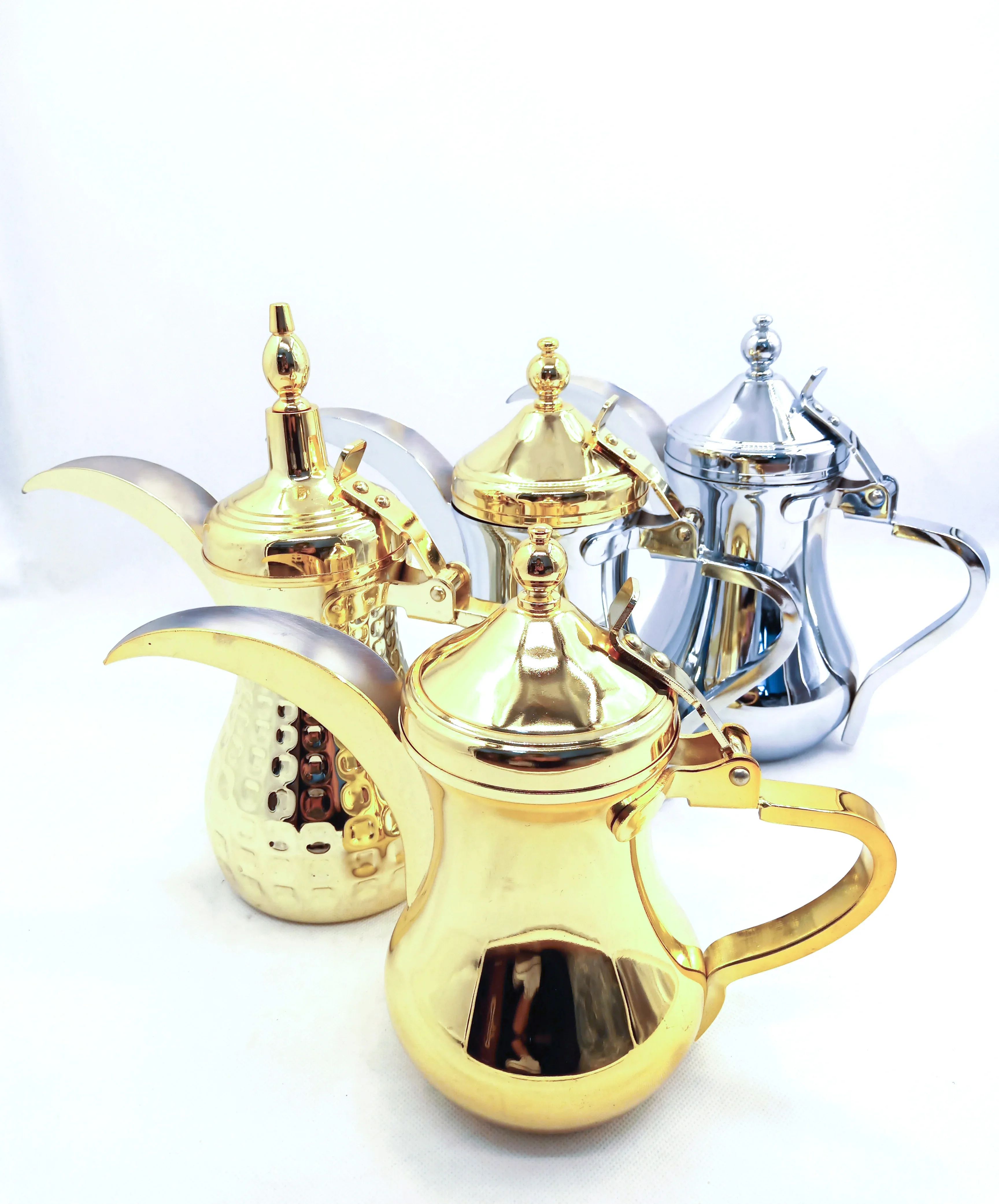 Arabic Electric Teapot 304 Stainless Steel Coffee Pot Arabic Coffee Dallah with Long Spout