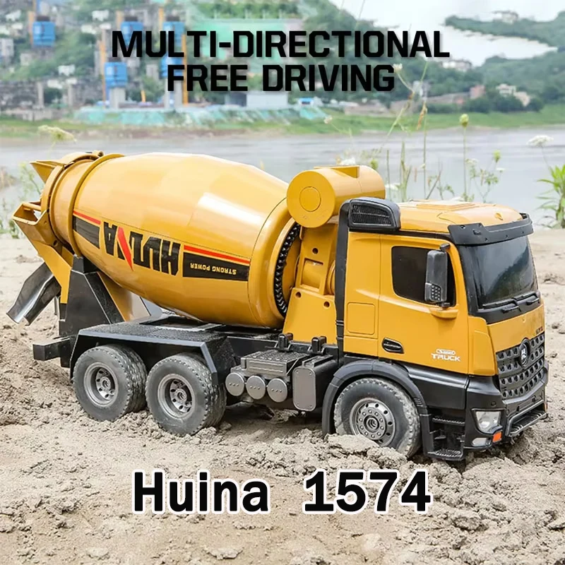 

Huina 1574 1:14 10-канальный бетономешалка с дистанционным управлением, экскаватор 2,4 г, беспроводной пульт дистанционного управления, инженерный грузовик, игрушки, подарки