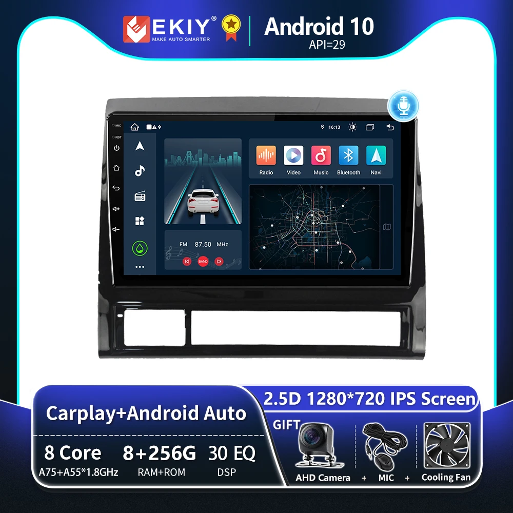 

EKIY T8 Android для Toyota Tacoma 2 N200 Hilux 2005 - 2015 Автомагнитола мультимедиа 2 Din DVD-навигация GPS CarPlay Авто DSP стерео