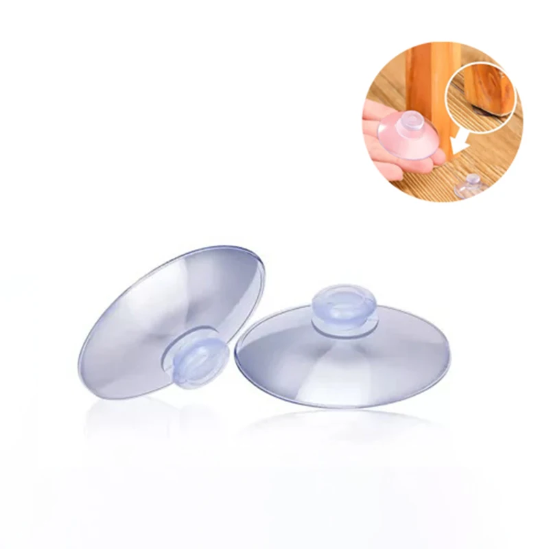 20/40mm Vacuum Cup Suction Cups Transparent PVC Mushroom Head Sucker Hanging Hooks for Home Kitchen Bathroom image 2