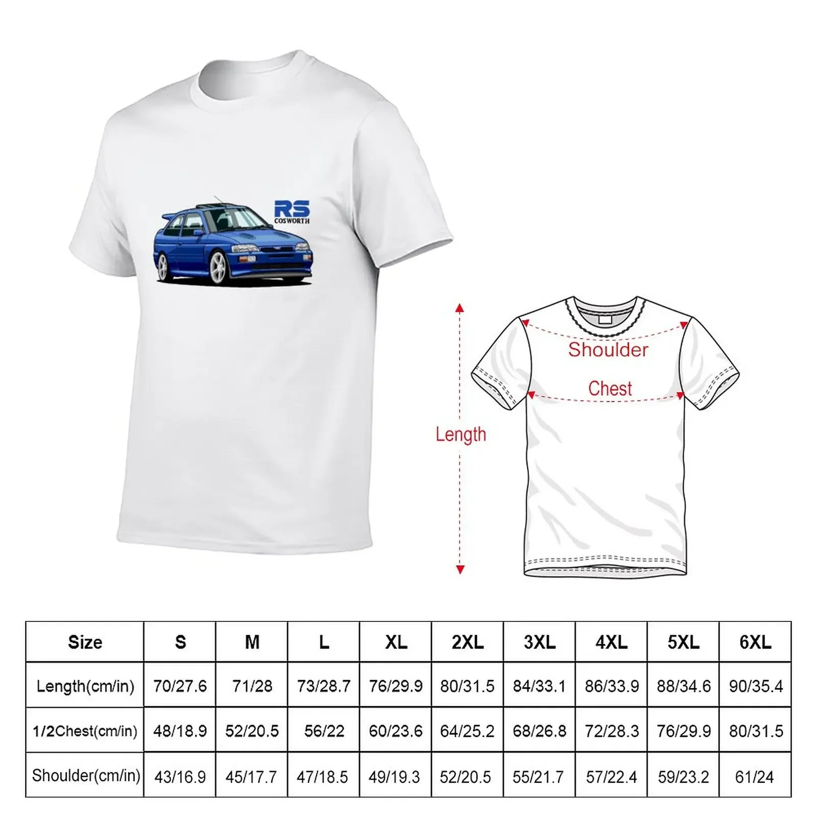 Escort RS Cosworth (blue) T-Shirt graphics t shirt kawaii clothes men graphic t shirts