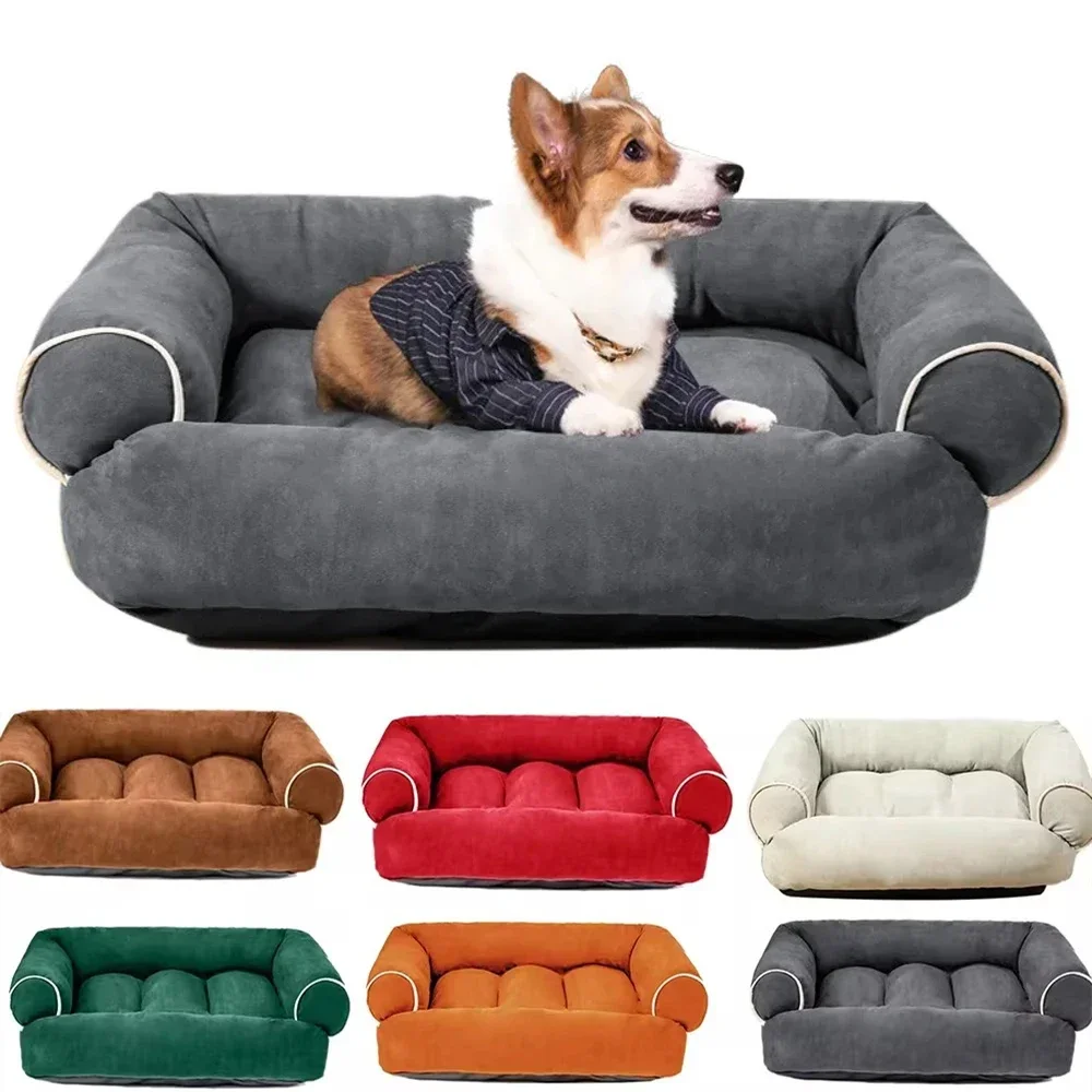 

Pet Bed Cushion Anti-Slip Breathable Luxury Dog Pillow Bed Square Thickened Warm Dog Mat Small Kennel Pet Supplies Accessories