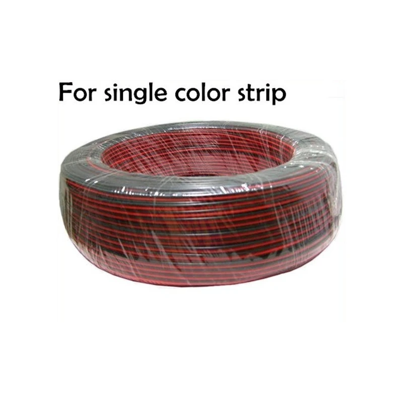 

AWG 22 wire10m 20m 50m 100m/lot 2pin LED Flexible Strip Light Extension Cable for cob SMD 5050 2835 single color LED Strip light