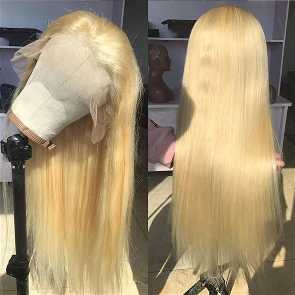 Cosdelu-peluca Frontal de encaje recto 613 Hd, peluca de cabello humano con encaje Frontal 13x6, color rubio brasileño, pelucas de encaje 13x4 para mujer