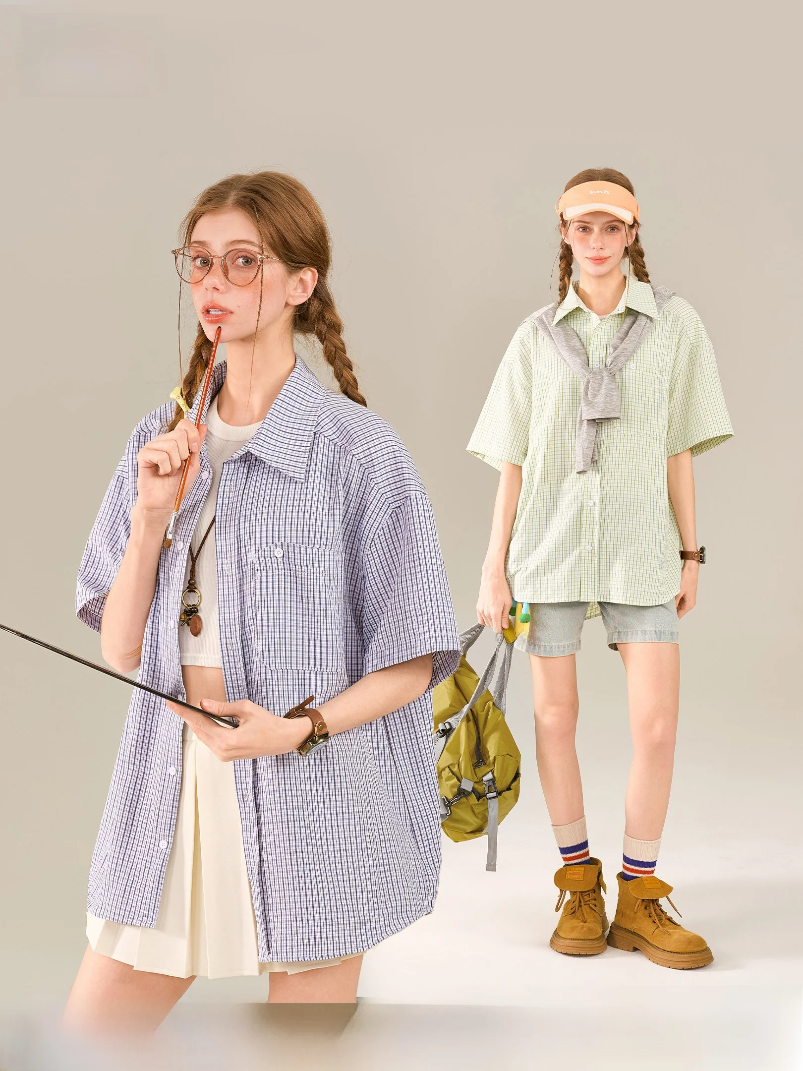 

Beetle Town American Style Short Sleeve Shirt Women Summer Loose College Style Turn Collar T-Shirt Casual Breathable Polyeste...