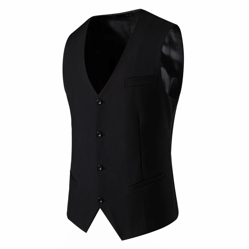 

Men's Solid-Color Versatile Vest for Business and Casual Wear