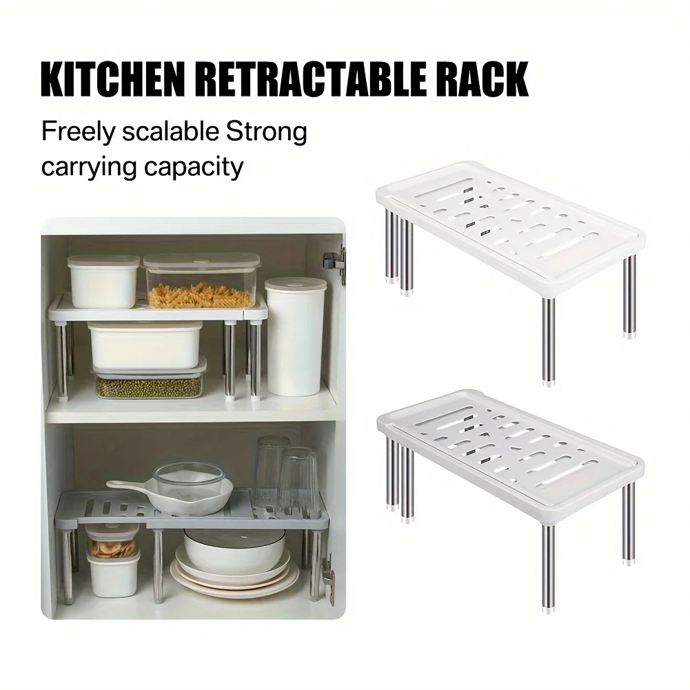Étagère rétractable, 1 pièce, support de rangement multifonction, organisateur d'articles ménagers, bouteille d'assaisonnement