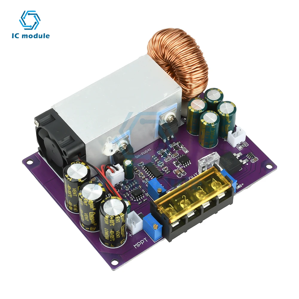 

MPPT Solar Charge Controller DC 18-90V 800W Adjustable Step-Down Module for Lithium Battery Storage in Solar Power Systems