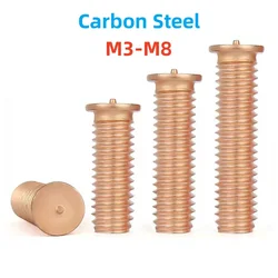 Spot Welding Screws M3 M4 M5 M6 M8 Carbon Steel Copper Plated Solder Point Bolt Weld Studs For Capacitor Discharge Welding