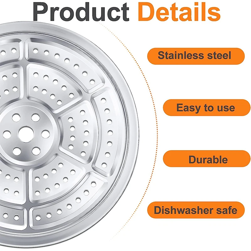 LMETJMA 18cm to 26 cm Cooker Canning Rack for Pressure Canner Stainless Steel Pressure Canning Rack Compatible with Presto JT219