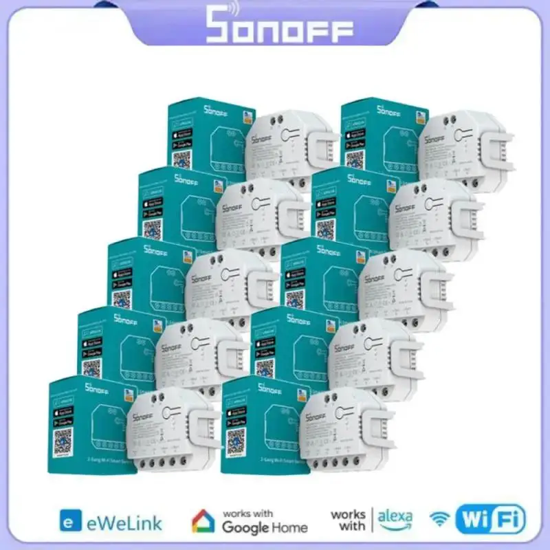 Sonoff Dual R3 Dual Relay With Power Metering Smart DIY Mini Switch For Roller Shutter Electric Motor Curtain Via eWelink Alexa