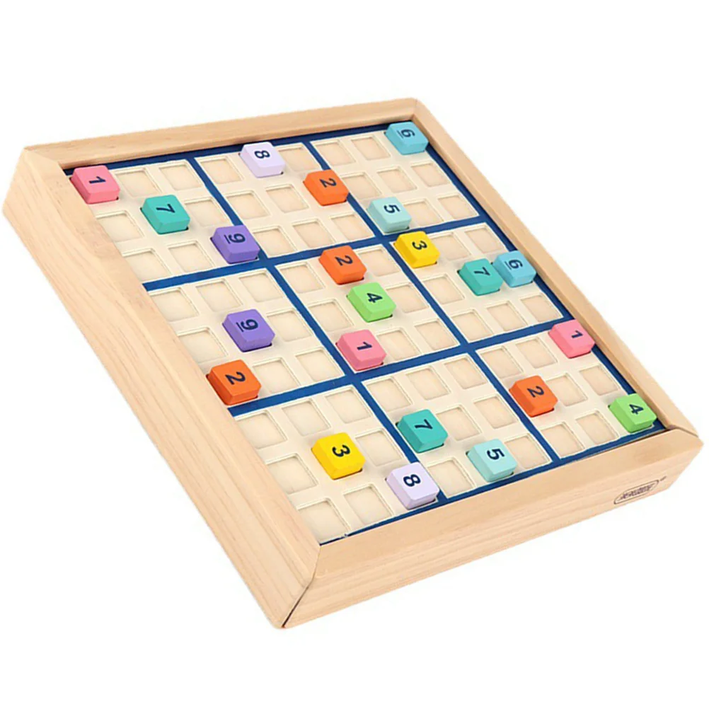 Jogo xadrez desktop sudoku brinquedo crianças educação precoce brinquedos ferramenta de treinamento de madeira matemática