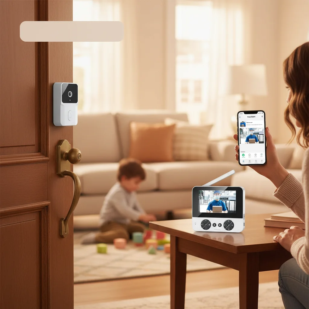 Wireless Smart Doorbell Monitor Home Security Night Version 4.3