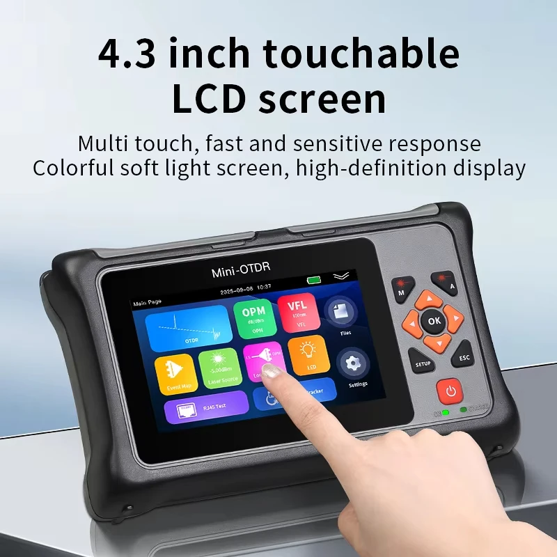 KP800 OTDR Active Fiber Live Test, LED Optic Fiber Reflect with Ethernet Cable Tester, 1310, 1550, 1610, 1625, 1650nm,OPM, VFL