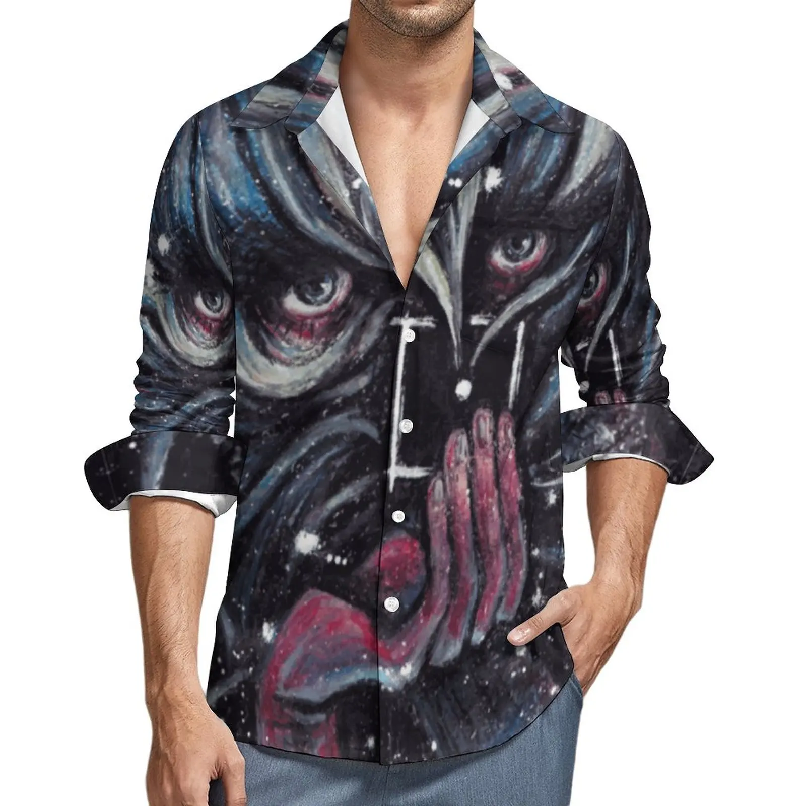 

Disco Elysium Game Streetwear Casual Shirt Men Attribute Skill Game Intellect Fanart Videogame Shirt Blouses Design Oversize Top