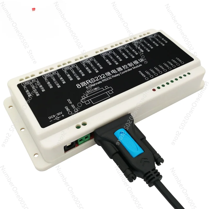 

8-Way RS232 Serial Port Relay Module Industrial Control Panel Computer Connection PLC Smart Home Switch