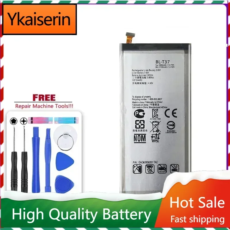 NEW BL-T37 for LG V40 ThinQ Q710 Q8 2018 Version Q815L 3300mAh Smart Phone Battery Bateria 3300Mah Warranty + Track Code