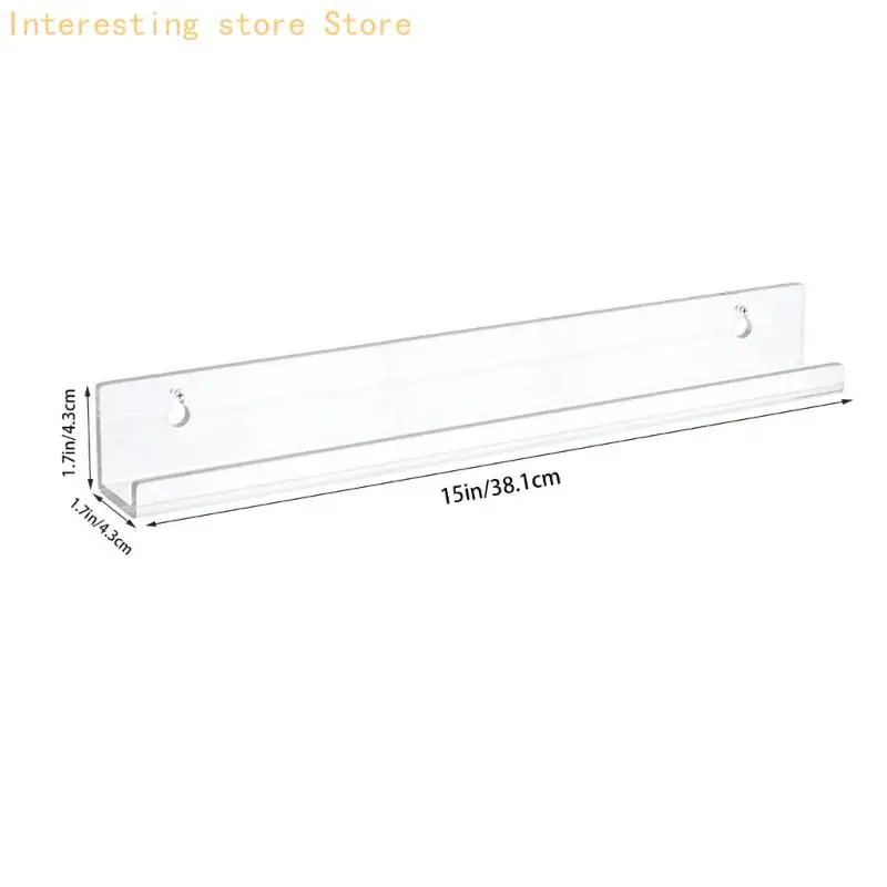 Wandmontierte Album-Displayhalter, transparentes Acryl, 4er-Pack mit erhöhten Vorderkanten und unabhängigem Abstand für einen – Detail 6