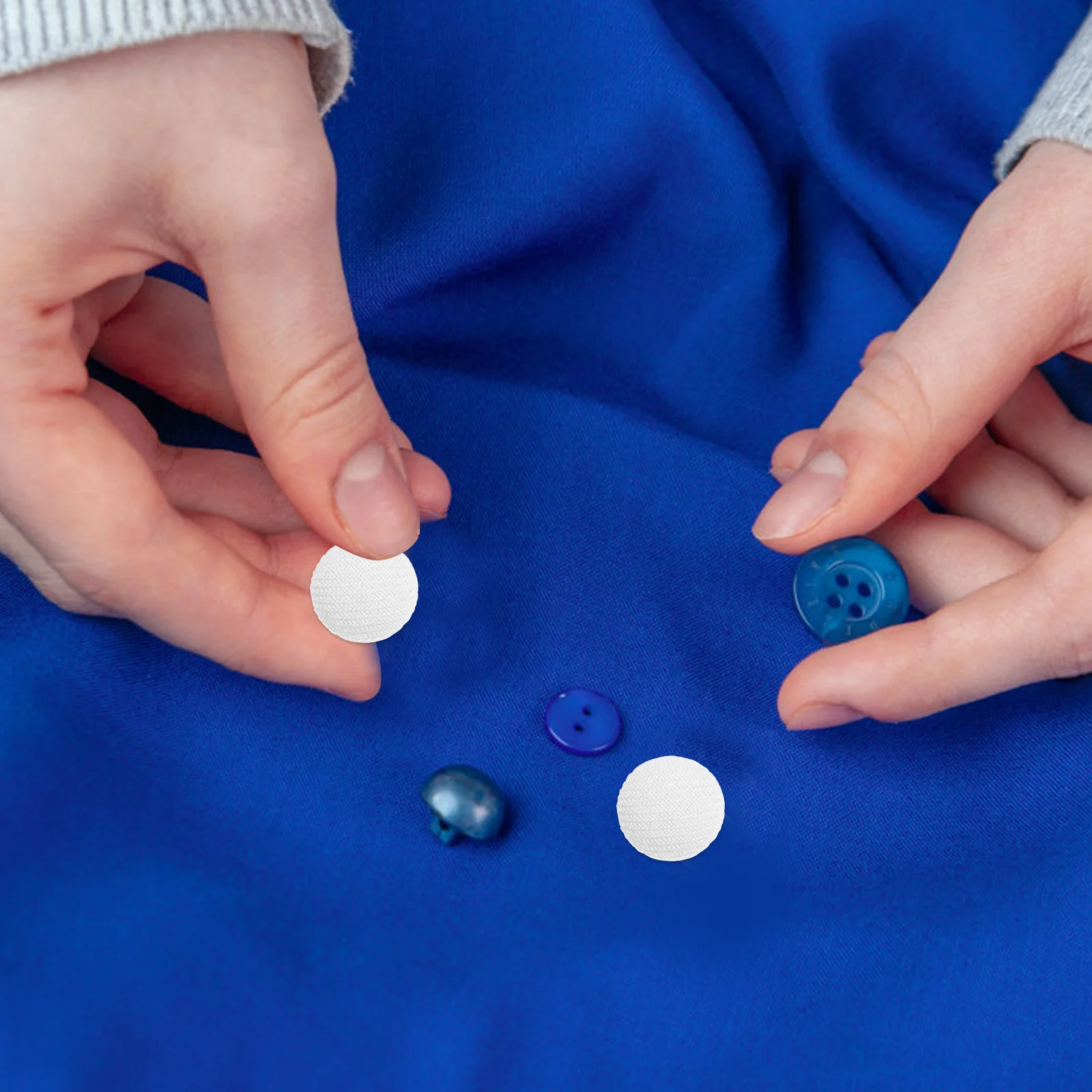 

15Pcs White Satin Trim Buttons Fabric Covered Bridal Buttons for Tuxedo Suits Gowns Shirts DIY Sewing Supplies