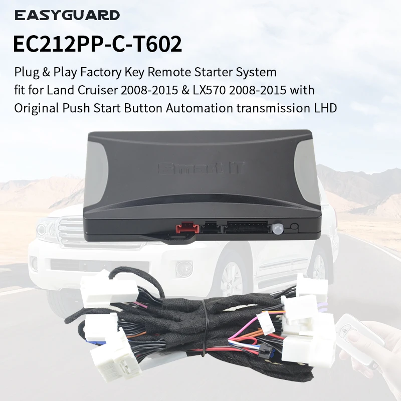 

EasyGuard Factory Key Remote Starter for Land Cruiser & LX570 2008-2015 | Push Start | Automatic Transmission | LHD