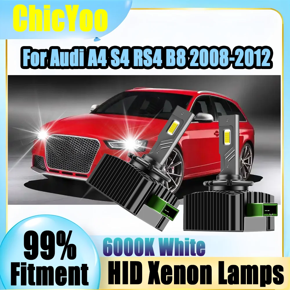 

2 шт., 6000K 30000LM, мощные турбо-автолампы, 120 Вт, HID, ксеноновые фары, 12 В, 24 В, автомобильные фары для Audi A4 S4 RS4 B8 2008-2012