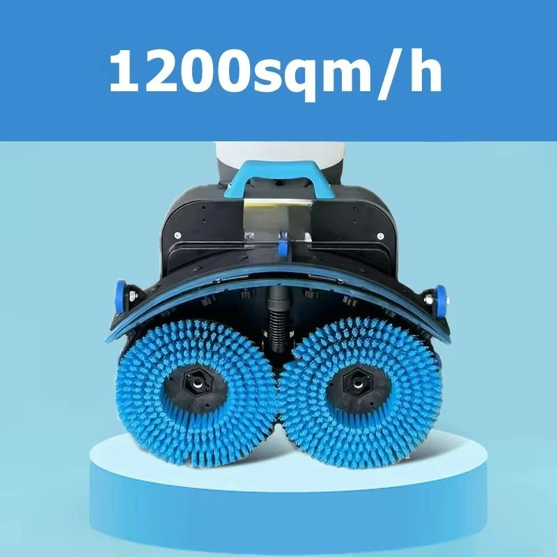 เครื่องขัดพื้นแบบเดินตามขนาดเล็กกะทัดรัด ใช้แบตเตอรี่ ความกว้างการทำงาน 430 มม. แรงสั่นสะเทือนต่ำ เงียบ ได้รับการรับรองมาตรฐาน CE