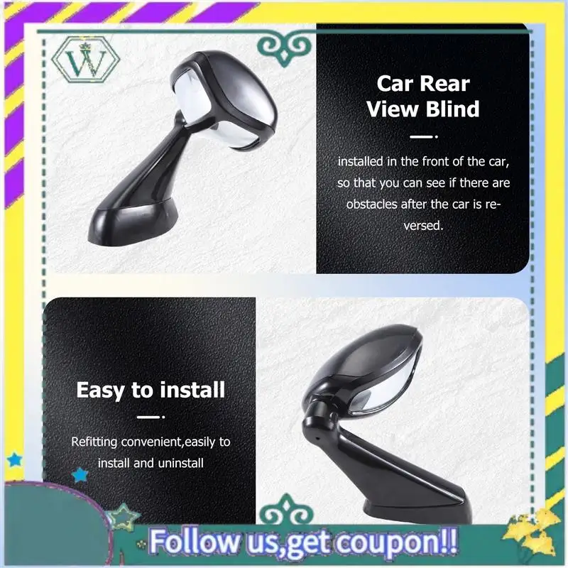 

Upgraded Car Rear View Blind Spot Mirror Adjustable Wide Angle Rear View Mirrors Auto Hood Head Cover Sand Plate Side Mirror For