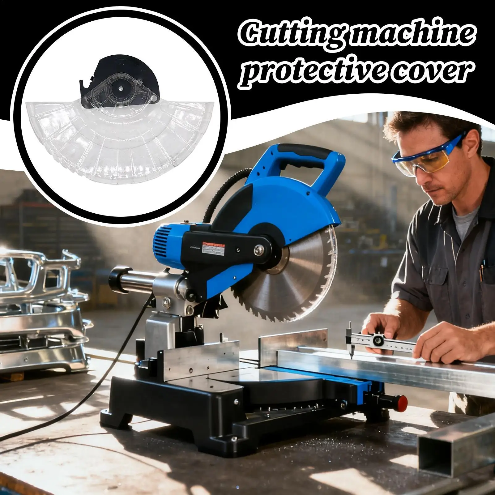 

Angle Grinder Wheel Guard Angle Grinder Dust Cover 10-inch Transparent Cutting Machine Hood For Wood Crafts Workshop Home