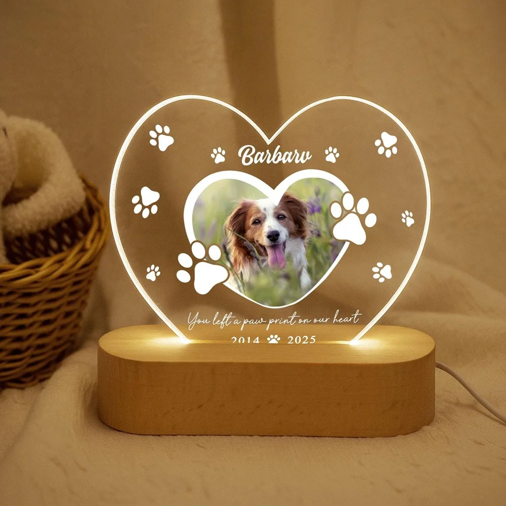

Pet Memorial Plaque Dog Loss Sympathy Keepsake Custom Acrylic Pet Portrait Personalized Tribute Sign Special Pet Remembrance