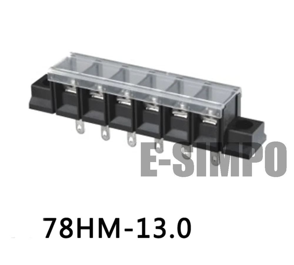 

20pcs KF78CM 78SM 78HM 78RM-13mm .512" Pitch Barrier Wire Terminal Block 18-10AWG 700V41A with Plastic Cover Mounting Ear